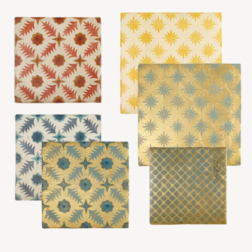 compressed gold tiles